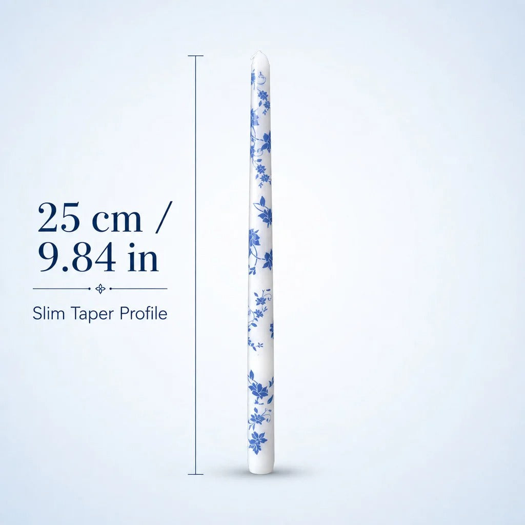 Porcelain Bloom Taper Candle Set