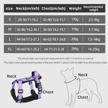 Dog Harness Reflective Easy Control Dog Vest Adjustable for Small Medium Dogs