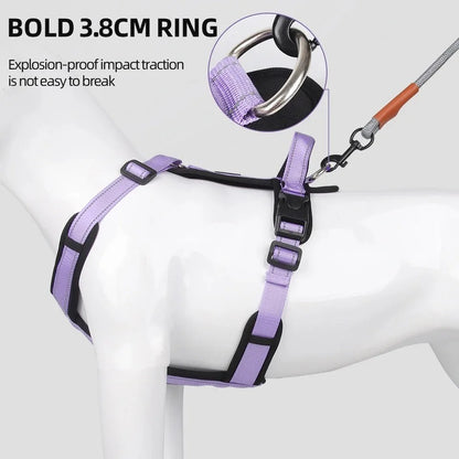 Dog Harness Reflective Easy Control Dog Vest Adjustable for Small Medium Dogs